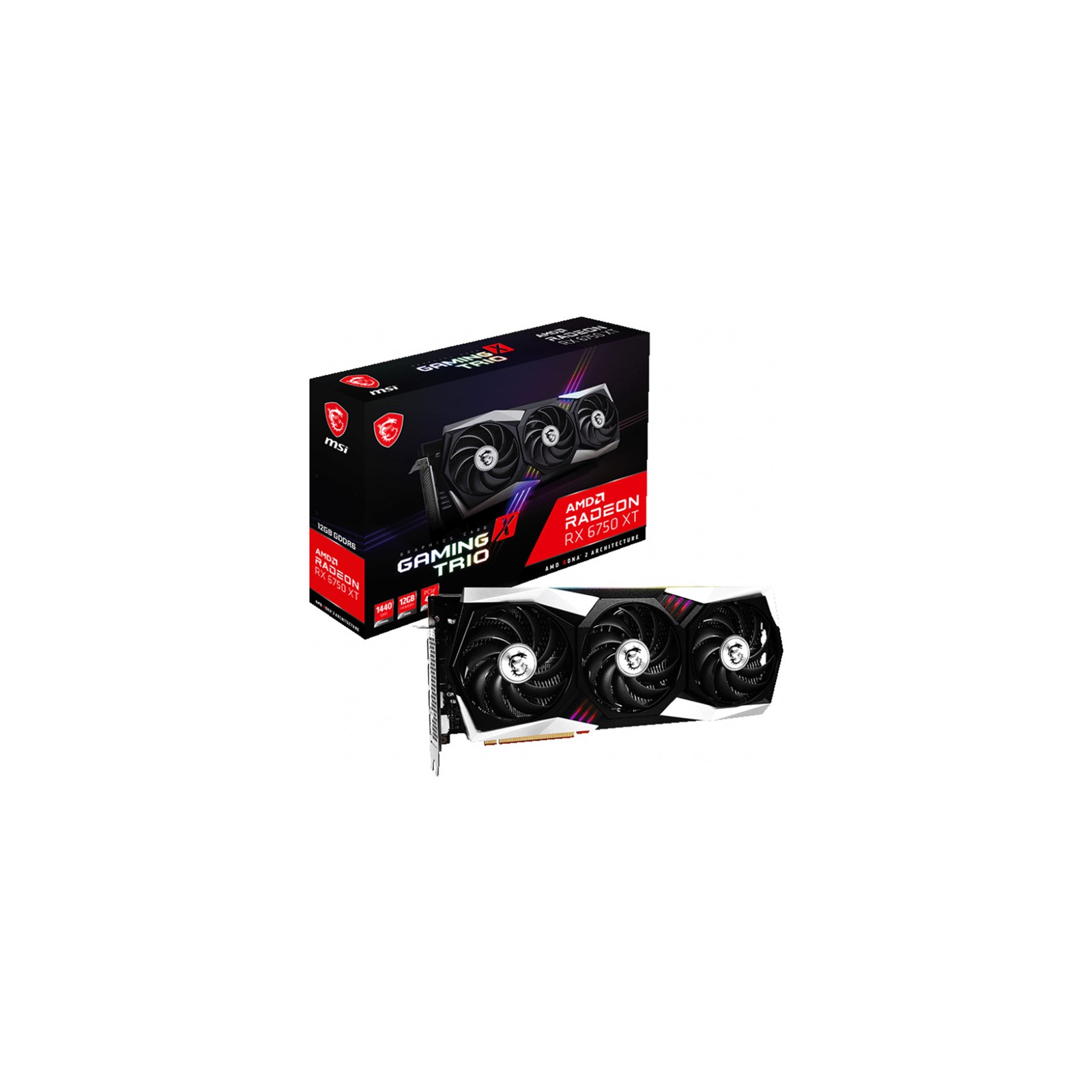 MSI Radeon RX 6750 XT GAMING X TRIO 12GB OC GPU